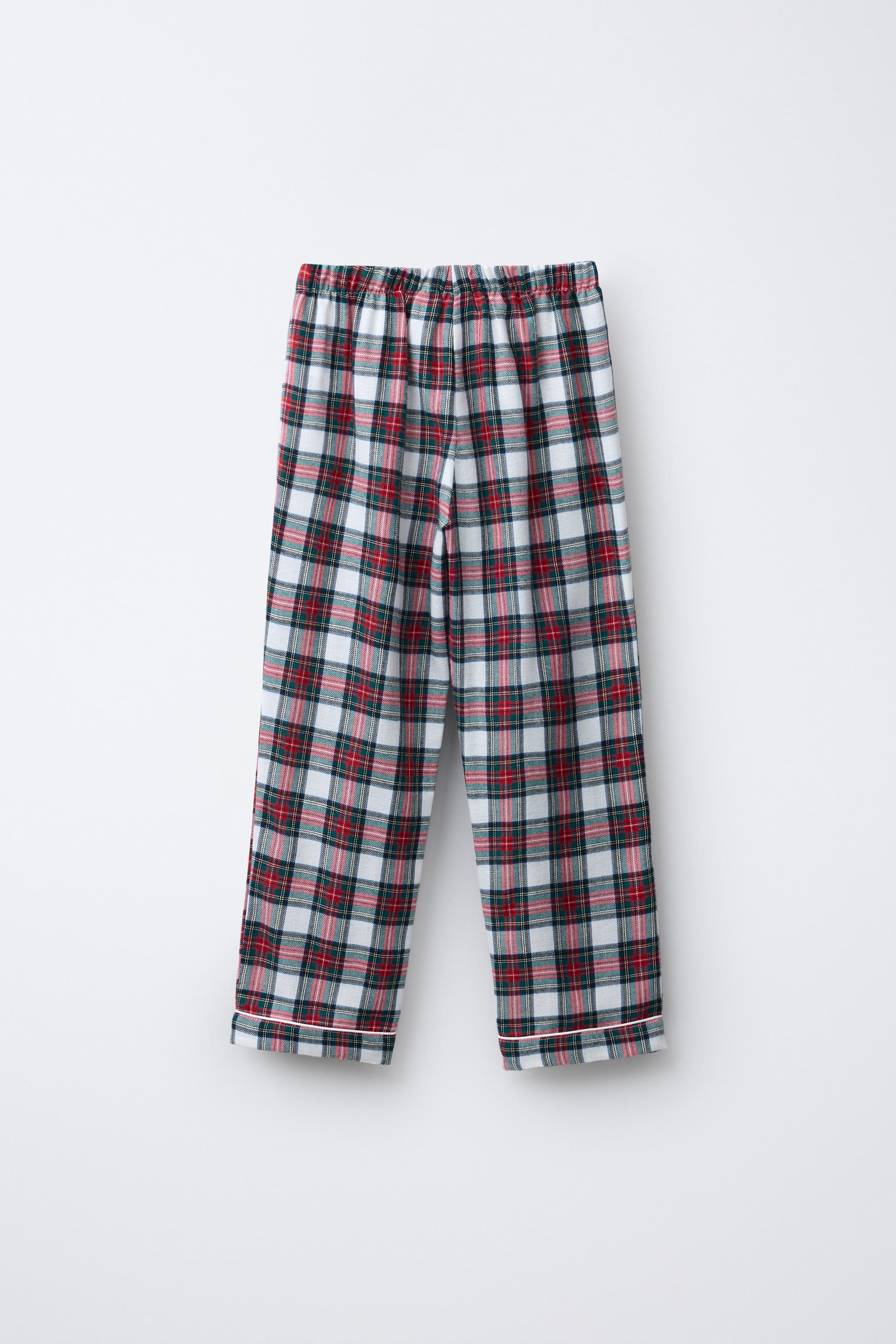 6-14 YEARS/ FLANNEL PLAID PAJAMAS